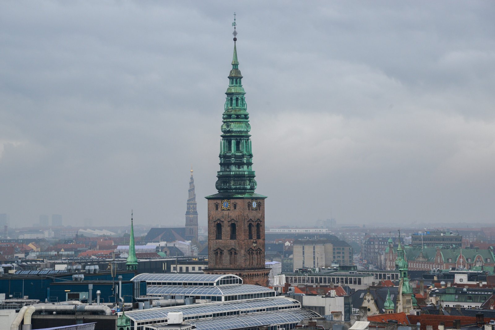 Copenhagen skyline as seen from  the Round Tower