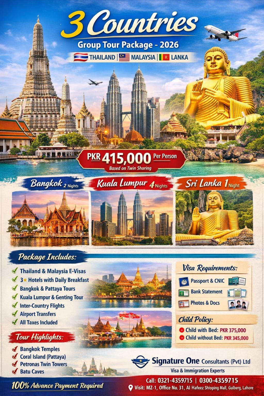Malaysia, srilanka, thailand tour
